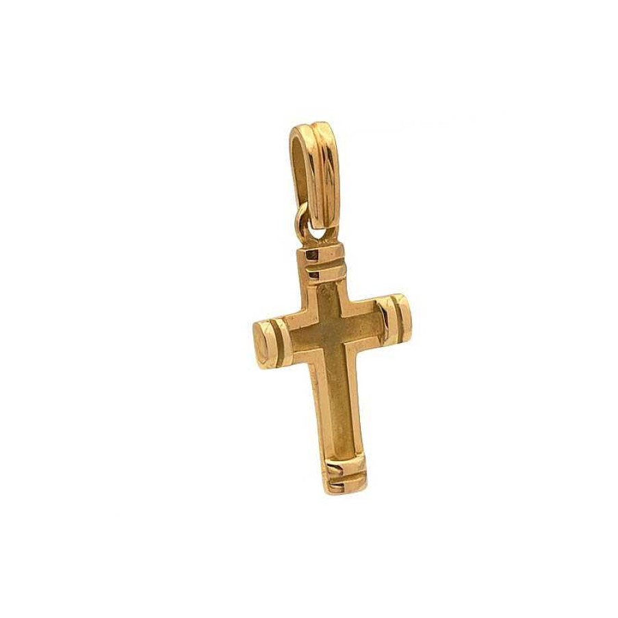 Cruces Joyeros Cabranes | Cruz Oro Con Bajo Relieve