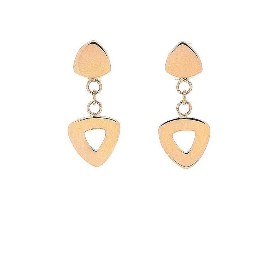 Pendientes Joyería Cabranes | Pendientes De Oro Rosa Y Forma Triangular