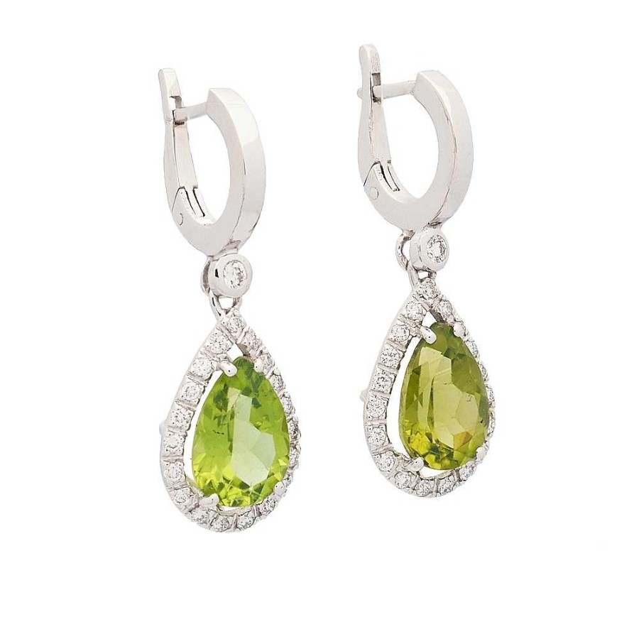 Pendientes Joyería Cabranes | Pendientes De Diamantes Y Peridotos