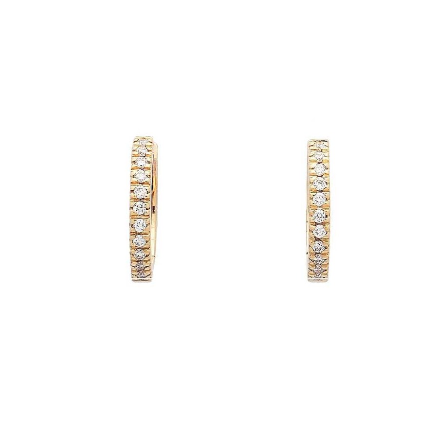 Pendientes Joyería Cabranes | Pendientes Criollas En Oro Amarillo Con Diamantes