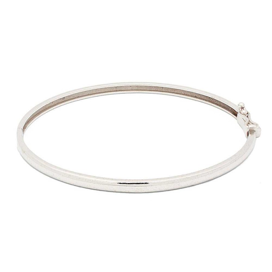 Pulseras Joyería Cabranes | Pulsera R Gida De Oro Blanco